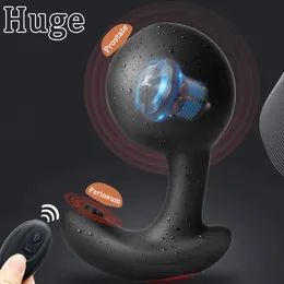 Huge Inflatable Anal Expansion Plug Prostate Massager G Spot Stimulation Wireless Remote Control Vibrator sexy Toys For Men