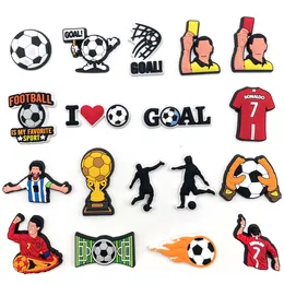 Football Croc Charms Sport Shoe Decoration Charm Accessories Clog Pins Buttons Buckle