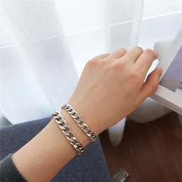 Link Chain Simple Hip Hop Metal Girlfriend Bracelet For Women Trendy Wrist Jewelry Gift Fawn22
