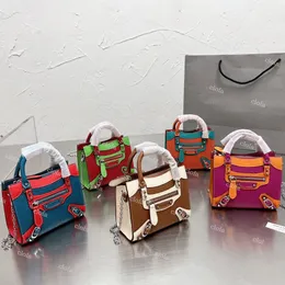 Cowhide Designer Üst Katman Çantaları 13cm Kadınlar Klasik Neo Çanta CT Mini Lokomotif Kum Soktu Omuz Crossbody Bag 532m#