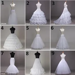 9 Stil Toptan 6 Hoops Gelin Düğün Petticoat Evlilik Gezzet Etek Crinoline Crinoline Alan Düğün Aksesuarları Jupon SXJUN10