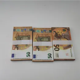 Artículos para fiestas Billete de dinero falso 10 20 50 100 200 500 euros Accesorios de barra de juguetes realistas Copia de moneda Dinero de película Billetes falsos 100PC1481548Z61O