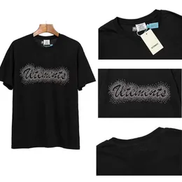 Men Women Summer Loose Vetements T Shirt Hip Hop Silver Rivets VTM Short Sleeve 2020 New Cotton Embroidery Vetements T-shirt