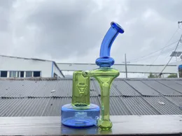 RBR2.0 tubo de fumo, azul com verde, equipamento de cachorro de plataforma de petróleo, belamente projetado 14mm conjunta bem-vindo ao pedido, concessões de preço