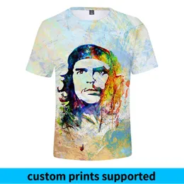 Męskie koszulki Che Guevara 3D nadrukowana moda Towala Kobiety/mężczyźni Summer krótki rękaw 2022 Style swobodny Tshirt Trendy Streetwear Tee Custom