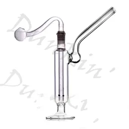 High Quality Smoking Water Pipe Glass Oil Burner Bong Hookahs Thick Recycler Dab Rigs Diffuser Perc with 10mm Male Oil Burner Pipes 2pcs