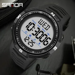 Zegarek na rękę luksusowy sposób cyfrowy zegarek cyfrowy mężczyźni Waterproof Waterproof podwójny zegarek odliczanie budzików