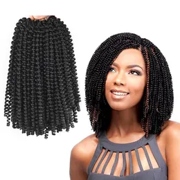 Ombre Spring Twist Hair Fluffy Crochet Braid Synthetic Hair Extensions Braids Free tress Curl 30 Strands Brown Blonde Bomb Twists