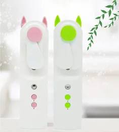 Air Humidifier Nano with Fan Function Mini Facial Steamer Portable USB Rechargeable Handheld Water Mist alcohol Sprayer Machine as a gift