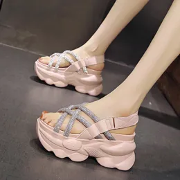 Sandals Wedge Women Fross Bottom 2022 Summer Shoes Shoes Sapatos de Moda All Platform Hap Heelssandals