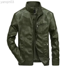 New Leather Jacket Men Casual Stand Solid Color Thin Moto Biker Leather Jackets Chaqueta Cuero 5XL Jacket Jaqueta Masculina L220801