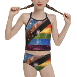 Kobiety strojów kąpielowych 2022 Kraj dla gimnazjum dziewcząt z liceum Print Dukie Flag Flag Designs Galaxy Edition Bikini Children