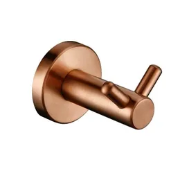 Smesiteli Double Robe Brushed Stainless Steel Bathroom Hardware Wall Hat Clothes Hanger Rose Gold Y200108