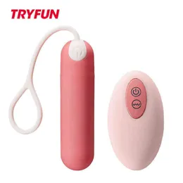 Ovos nxy tryfun-vibrador de bala controle remoto para mujer simulador punto g bola femenina vaginal 10 velocidas huevo vibrador 0125