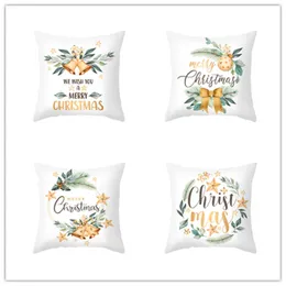 Ano Christmas Cushion Cover Sofá Covers Capas de assento de 45x45cm Decorações de Natal para decoração de casa Kerst Natal Y201020