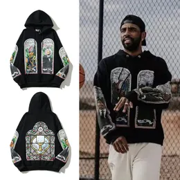 High Street Moletons Hoodies Masculino Feminino Religião Pulôver Capuz Hip Hop Pulôveres 23SS