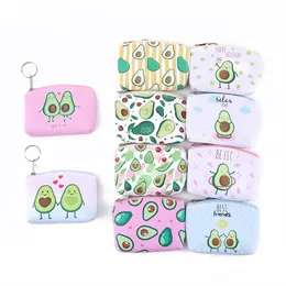 DHL200pcs Coin Purses Women PU Fruit Prints ARC Shaped Short Wallet Mix Color