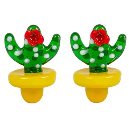 Narghilè Cactus Carb Cap Fatti a mano OD 22mm Copertine per Bangers Thermal P Quartz banger Chiodi Bong in vetro Tubi per acqua Tamponare piattaforme petrolifere