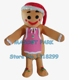 Maskot Bebek Kostüm Gingerbread Adam Maskot Kostüm Yetişkin Fabrika Toptan Yeni Noel Gingernut Gingersnap Cosply Costumes Carnivcal