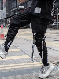 PFNW Mens Black Streetwear Hip Hop Overall Pants Mens TR