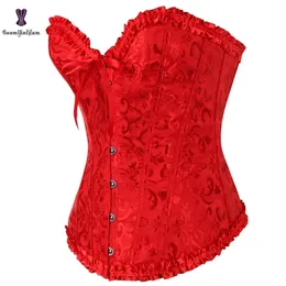 7 Colors Can Be Chosen Women Body Shaper Size XS To 6XL Vintage Pleated Corset Bustier With G String 810 220524