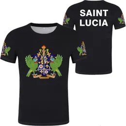 SAINT LUCIA T SHIRT Numer Numer LCA T-shirt Tekst Po 0 Odzież Drukuj DIY DARMO Niestandardowe Niedotnienie Not Fade Tshirt 220609