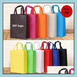 Andere festliche Partyartikel Hausgarten Ll Blank Non-Woven Tote Bag Wiederverwendbare Shop-Handtasche 3-Nsio Dhrqj