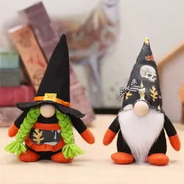 Halloween gnomes bez twarzy Dorp Decor Home Akcesoria świąteczne imprezy Plush Doll Cartoon Toy Gift Dekoracja wydarzenia