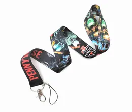 Mobiltelefonband charms 20st japan anime tecknad pennywise nacke lanyard mobil nyckel kedja id hållare kort märke smycken tillbehör gåva tjej pojke grossist 2023 #050