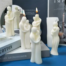 Life Serie Mould Mother and Child Silicone Artistic Human Body Resin Epoxy Mold Candle Making Home Decoration 220629