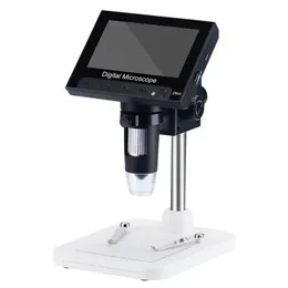 4.3インチLCDスクリーン1000X電子顕微鏡USBデジタル顕微鏡8 PCBマザーボードの修理用のLEDスタンド