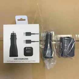 Adattatore per caricabatteria per auto 25w pd di qualità oem porte di tipo c di ricarica super veloce Prese per auto adattative rapide Bullet per Samsung s22 note10 con confezione per la vendita al dettaglio