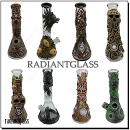 narghilè multi-stile Halloween inebriante bong di vetro cupo fatto a mano 12,5 "bong 3D narghilè dab oil rig fumare pipa ad acqua con soffione perc