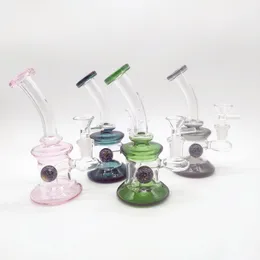 DPGWP008 Verschillende kleuren 6,7" glazen bong waterpijpen waterpijpen met Dicro Ball op de fles