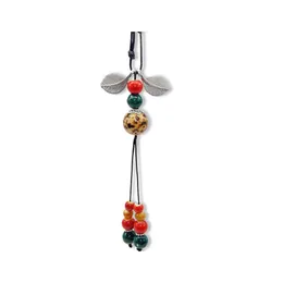 قلادة قلادة أصلية قلادة من المجوهرات السيراميكية الإناث يدويًا زهرة طويلة سلسلة سترة هندسية