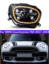 Bil LED-huvudlampa för Mini Countryman F60 LED-strålkastare 17-21 DRL Turn Signal Running Lights High Beam