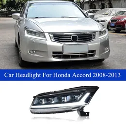 Lampka głowy stylizacji samochodów do Honda Accord LED Daytime Reflight Zespół reflektorów 2008-2013 Blue DRL Sygnał skrętu podwójna wiązka soczewki Automatyczne lampy