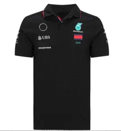 Yeni Takım Sürümü F1 Formula One Racing Suit Kısa kollu T-Shirt Polo Gömlek Yakası Baskılı Araba Tulumları Özelleştirme2