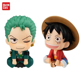 7cm Anime Figure Monkey D Luffy Roronoa Zoro Kawaii Toys Q Figural Car Decoration PVC Model Gift 220707