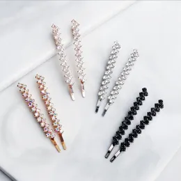 2 uds nuevas mujeres brillantes diamantes de imitación de cristal de lujo Clips para el cabello niñas horquillas accesorios para el cabello sombreros niñas adorno de regalo de moda