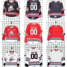 Chen37 C26 Nik1 2016 تخصيص Ohl Niagara Icedogs Jersey Mens Kids Black White Red Ice Hockey Cheap Customan