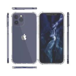 Wysokiej jakości miękkie TPU przezroczyste przezroczyste przypadki telefoniczne chronić okładkę obudowy szokujące dla iPhone'a 13 11 12 Pro Max 7 8 XS Note10 S10