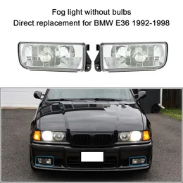 Car-styling Front Fog Light for BMW E36 1992-1998 H1 Base without Bulbs Car-detector Headlights Lens Lamp Daytime Running Lights
