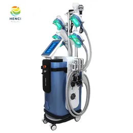 Vertical 9 in 1 360 degree double chin fat reduction rf cryo vacuum cavitation slimming cryolipolysis fat freeze therapy machine