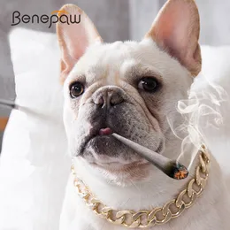 Benepaw Fashion Strong Metal Dog Collar Chain Heavy Duty Training Pitbull Collana con collare per cani di taglia piccola e media 201030