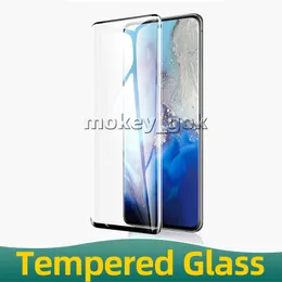 Cobertura completa de tela completa curva 3D Filme protetor de tela de vidro temperado para Samsung S23 Ultra S23 Plus S22 S20 Note10 Pro S10 S21 S9 S8 Note8 Glass Protector