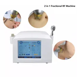 RF Microonedling Makinesi Fraksiyonel Taşınabilir Yüz Yeniden Yerleşim Cilt Sıkma Cihazı 2 İçinde 1 Mikro İğne Radyo Frekansı ve Sıcak Soğuk Çekiç Ekipmanı Satışta