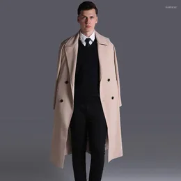 Мужские траншеи Coats Mens Luxury Long Styl