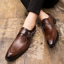 Monk Strap Men أحذية جلدية من إيطاليا زلة على أحذية الرجال المتسكعون حذاءًا للرجل 2022 SAPATO MASCULINO DE LUXO CHAUSSURE