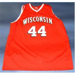 Chen37 Goodjob Men Youth Women Vintage #44 Frank Kaminsky Custom Wisconsin Badgers Basketball Jersey Size S-6xl ou personalizado qualquer nome ou número Jersey